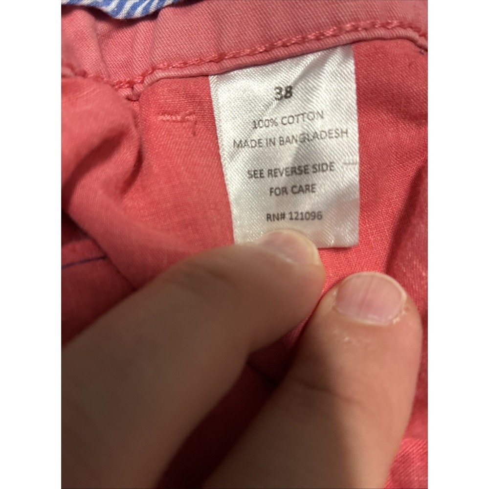 Crown & Ivy Shorts Men's 38 Pink AOP Blue Roosters Preppy Summer Casual Flare - Picture 4 of 7